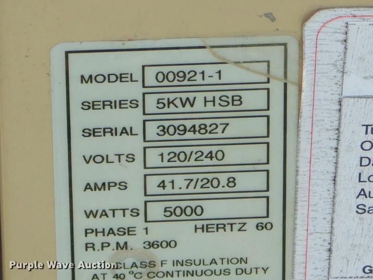 image for item EZ9936 Generac 00921-1 generator