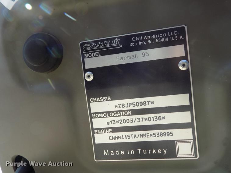 image for item FA9620 2009 Case IH Farmall 95 MFWD tractor