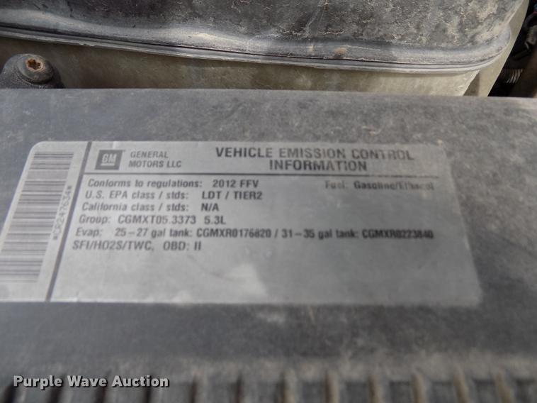 image for item FA9622 2012 Chevrolet Tahoe Police SUV