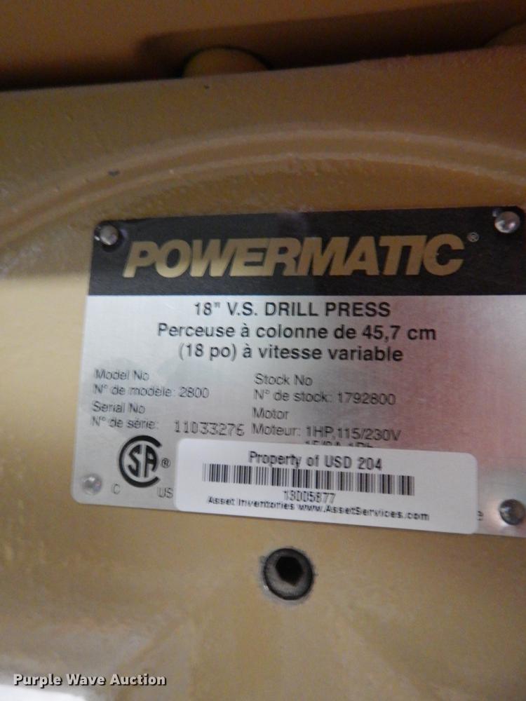 image for item FK9096 Powermatic 2800 drill press