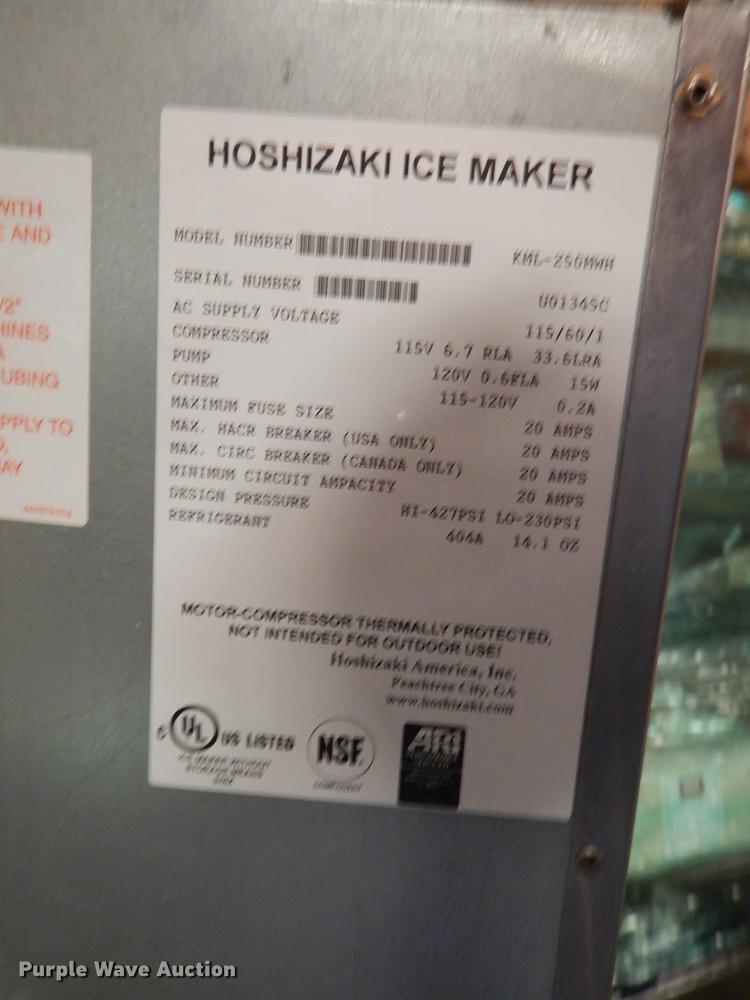 image for item FK9102 Hoshizaki KML-250MWH ice maker