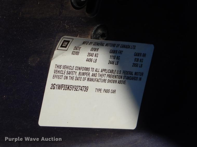 image for item FQ9747 2000 Chevrolet Impala