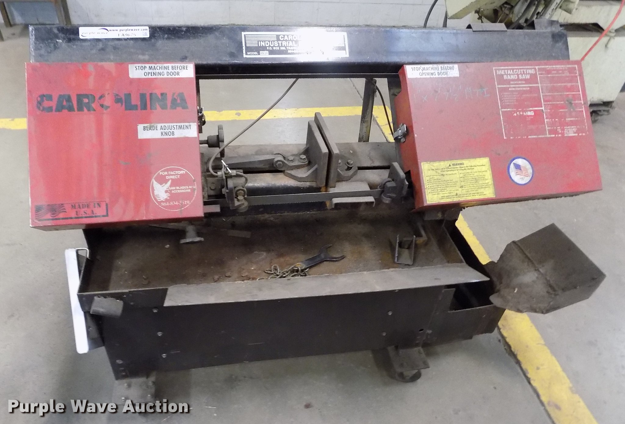 Carolina HV20 horizontal bandsaw in Concordia, KS Item FA9675 sold