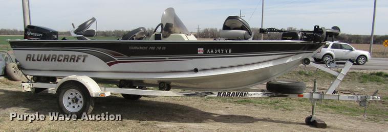 image for item DB4932 1997 Alumacraft Pro 170CS aluminum V-bottom boat