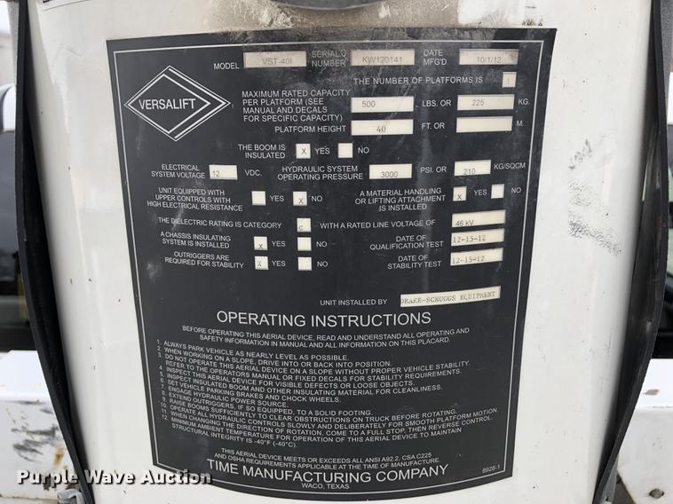 image for item DC8727 2012 Dodge Ram 5500 bucket truck