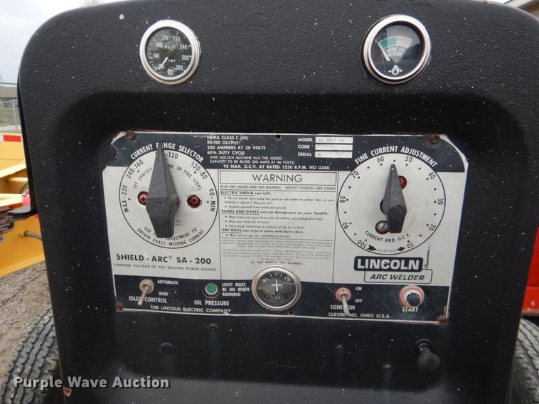 image for item DE3877 Lincoln SA200F163 welder