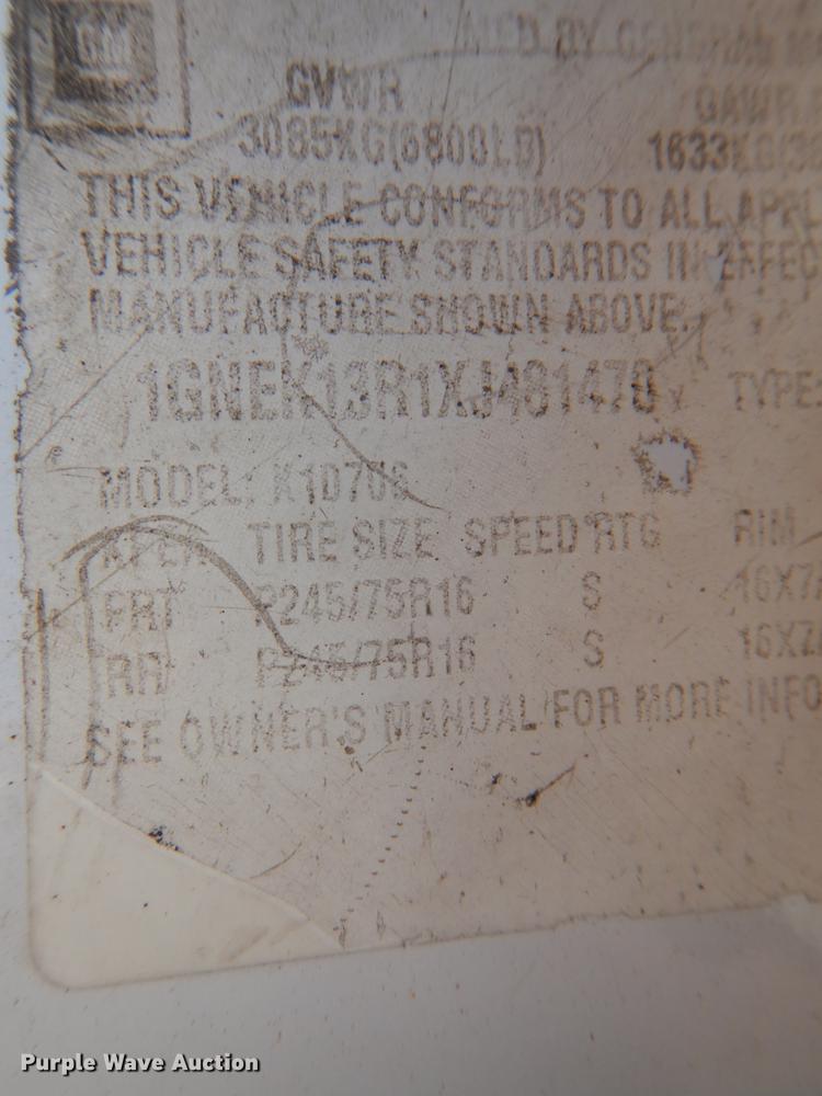 image for item DE8281 1999 Chevrolet Tahoe LT SUV