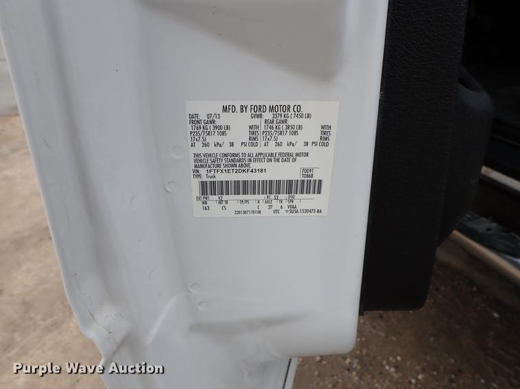 image for item DF1006 2013 Ford F150 SuperCab pickup truck