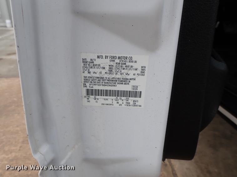 image for item DF1007 2011 Ford F150 pickup truck