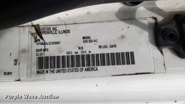 image for item DF3429 2012 International DuraStar 4300 box truck