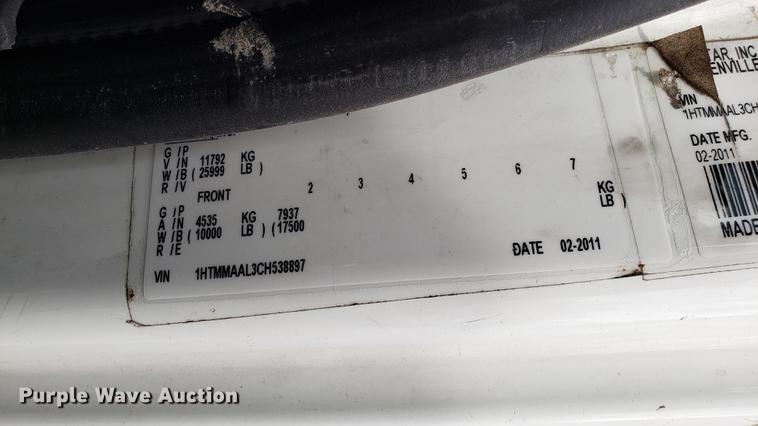 image for item DF3429 2012 International DuraStar 4300 box truck