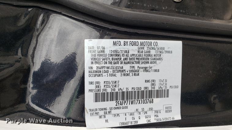 image for item DF3446 2007 Ford Crown Victoria Police Interceptor