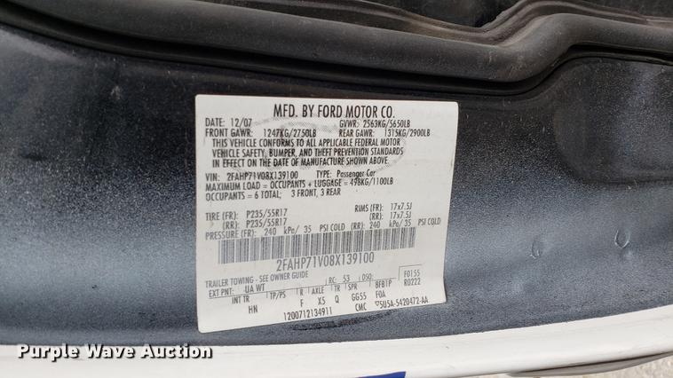 image for item DF3449 2008 Ford Crown Victoria Police Interceptor