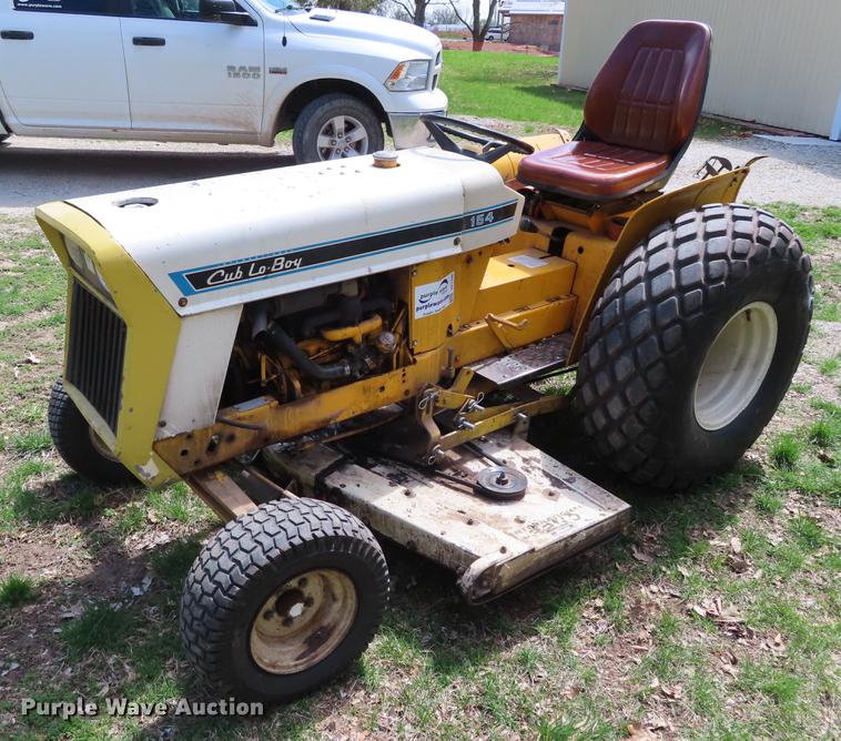 image for item DF7792 1972 International 154 Cub Lo-Boy tractor with mower
