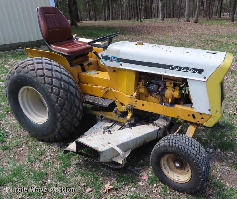 image for item DF7792 1972 International 154 Cub Lo-Boy tractor with mower
