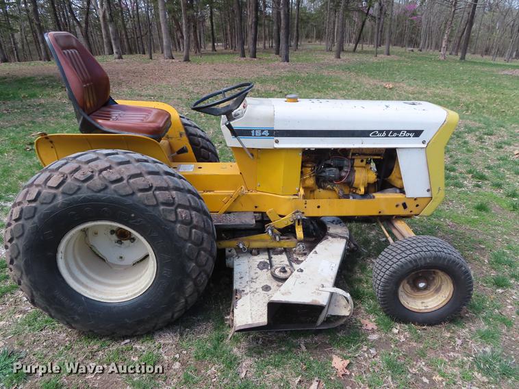 image for item DF7792 1972 International 154 Cub Lo-Boy tractor with mower