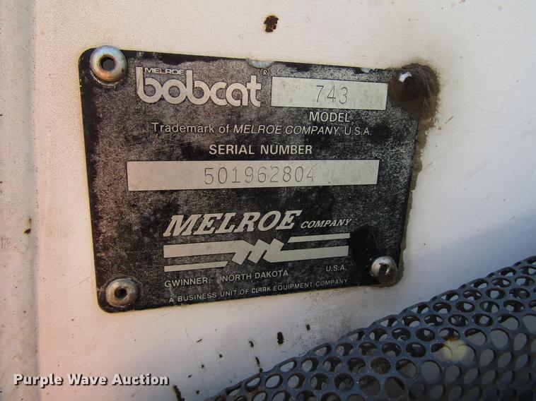 image for item DF7995 Bobcat 743 skid steer