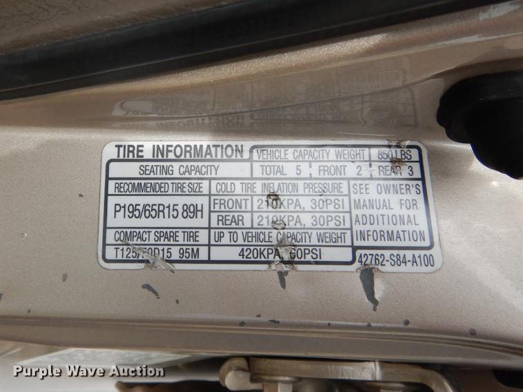 image for item DK9809 2000 Honda Accord