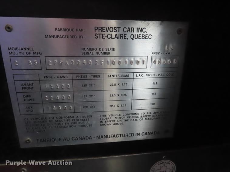 image for item DN9039 1985 Prevost coach bus