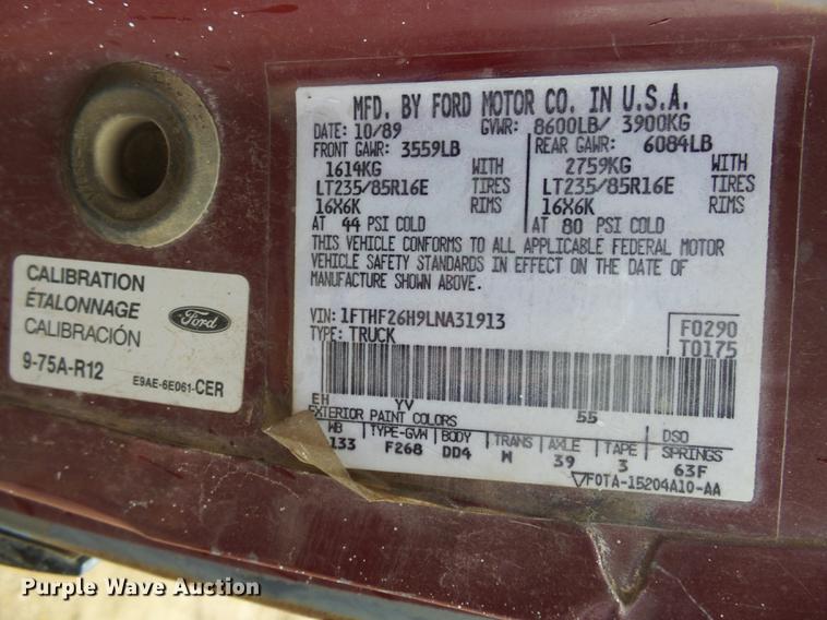 image for item DX9180 1990 Ford F250 pickup truck