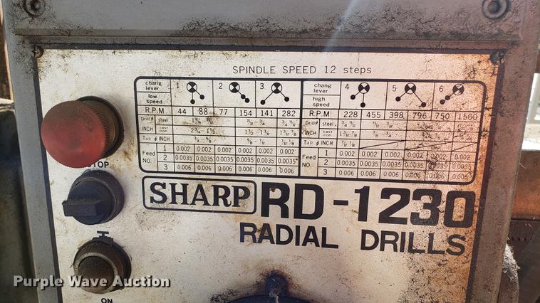 image for item EN9870 Sharp RD-1230 radial drill press
