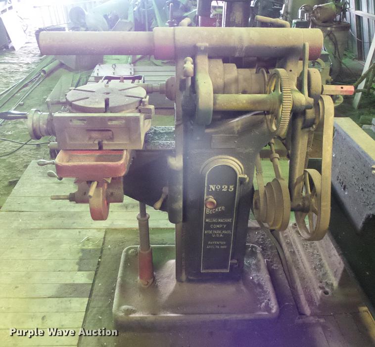 image for item EQ9069 Turner Machinery Co. Becker No. 25 milling machine