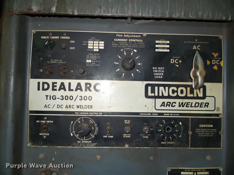 image for item EQ9077 Idealarc TIG-300/300 AC/DC arc welder