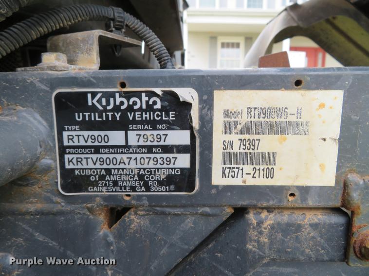 image for item EV9600 Kubota RTV900 utility vehicle