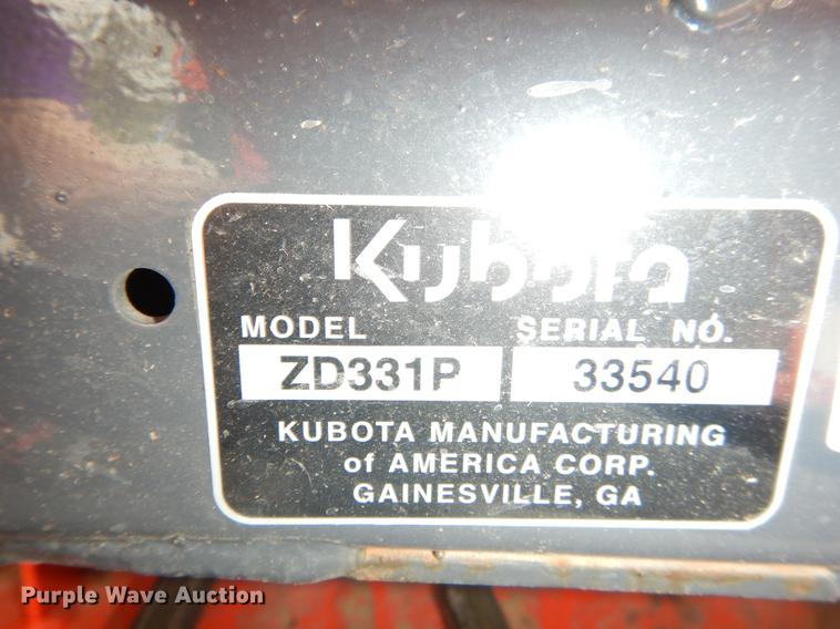 image for item EV9764 Kubota ZD331LP ZTR lawn mower