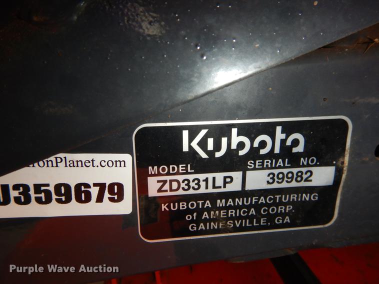 image for item EV9765 Kubota ZD331LP ZTR lawn mower