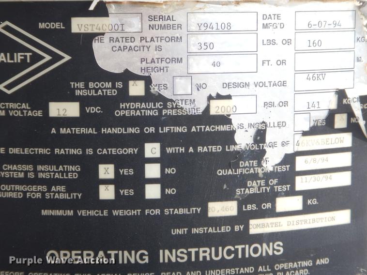 image for item EZ9974 1994 GMC TopKick C6500 bucket truck