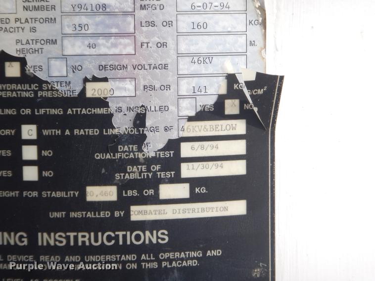 image for item EZ9974 1994 GMC TopKick C6500 bucket truck