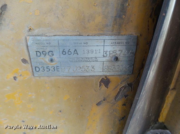 image for item DC4634 1974 Caterpillar D9G dozer