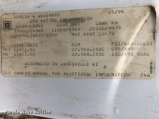 image for item DC4638 1994 Chevrolet Kodiak C6500 utility truck