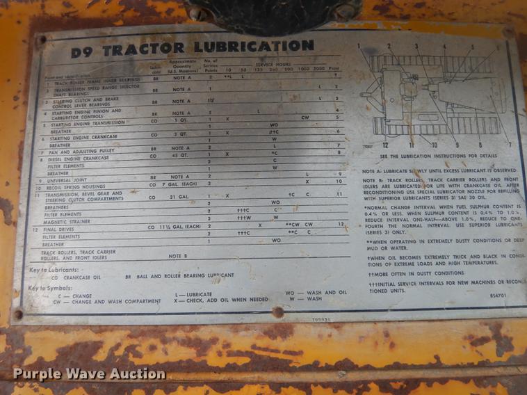 image for item DC4674 1971 Caterpillar D9G dozer