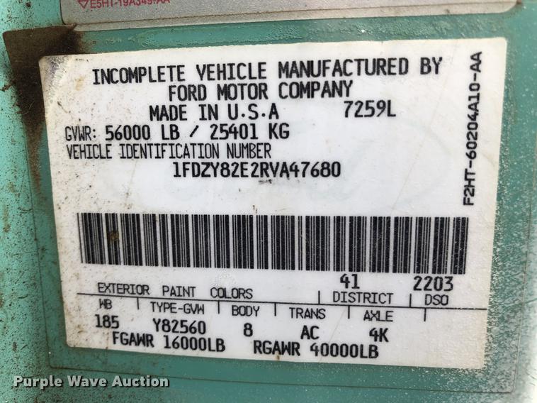 image for item DC8724 1994 Ford LTS8000 dump truck