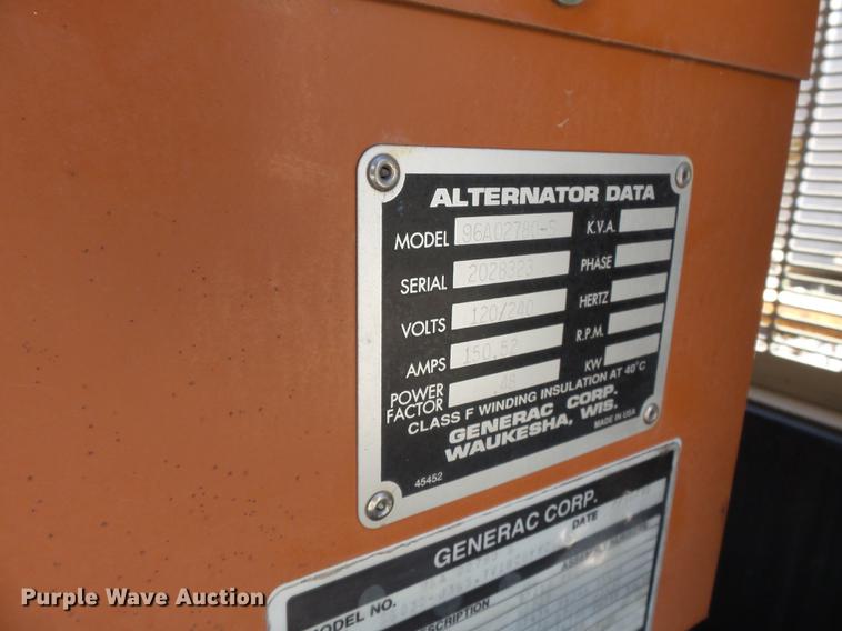 image for item DD2286 1996 Generac generator