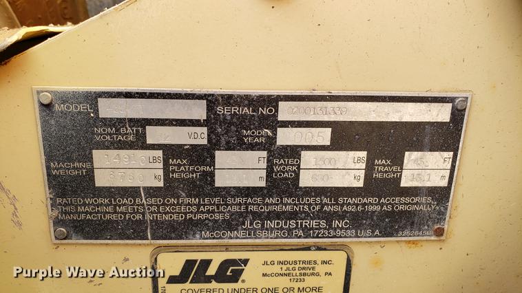 image for item DF3416 JLG 4394RT scissor lift