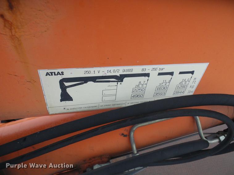 image for item DF7176 2004 Atlas/terex 250.IV truck crane bed