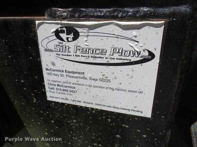 image for item DF7192 Economy Manufacturing silt fence plow