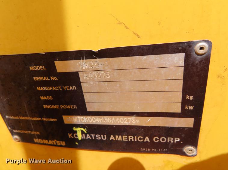 image for item DF7809 2007 Komatsu CK35-1 skid steer