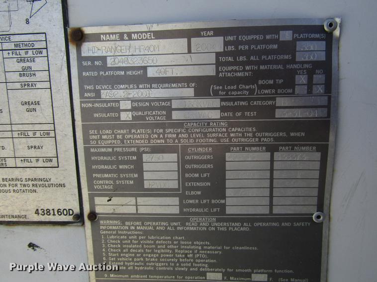 image for item DF7945 2004 Ford F550 Super Duty bucket truck