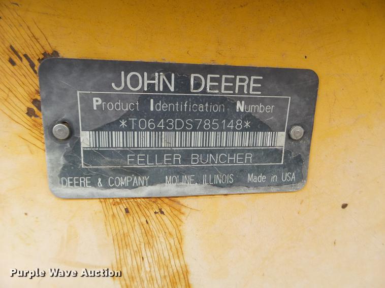 image for item EJ9065 1992 John Deere 643D feller buncher