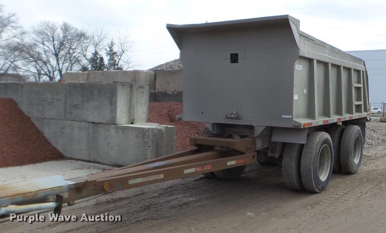 image for item EJ9068 1988 Brady Truck Equipment end dump pup trailer