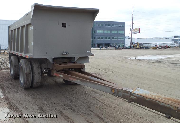 image for item EJ9068 1988 Brady Truck Equipment end dump pup trailer