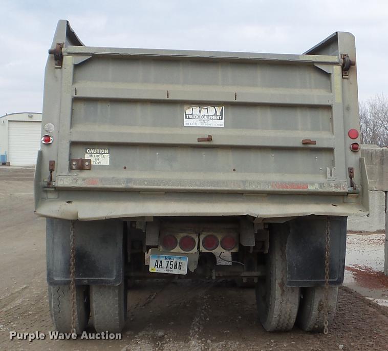 image for item EJ9068 1988 Brady Truck Equipment end dump pup trailer