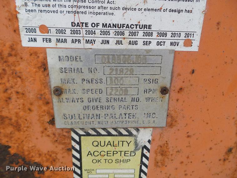 image for item EJ9069 Sullivan Palatek D185Q6JDB air compressor