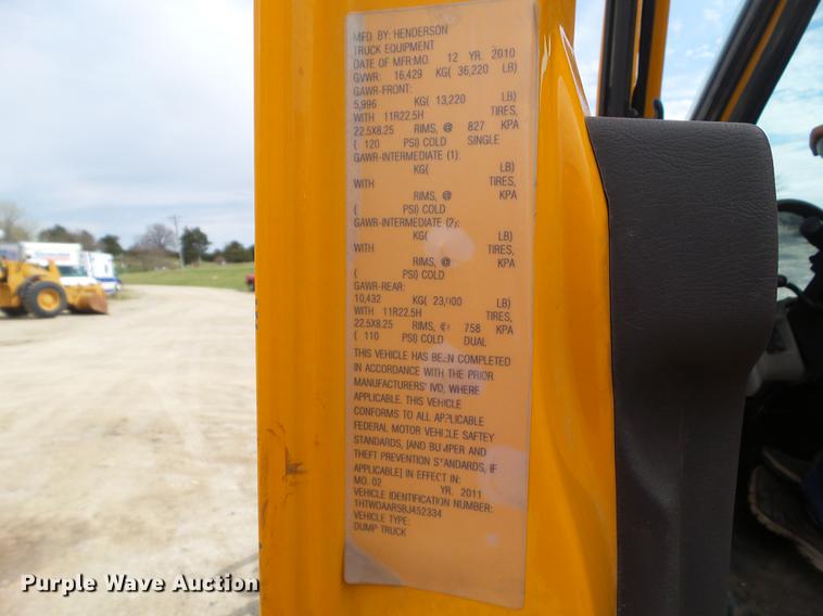 image for item EM9145 2011 International WorkStar 7400 dump truck