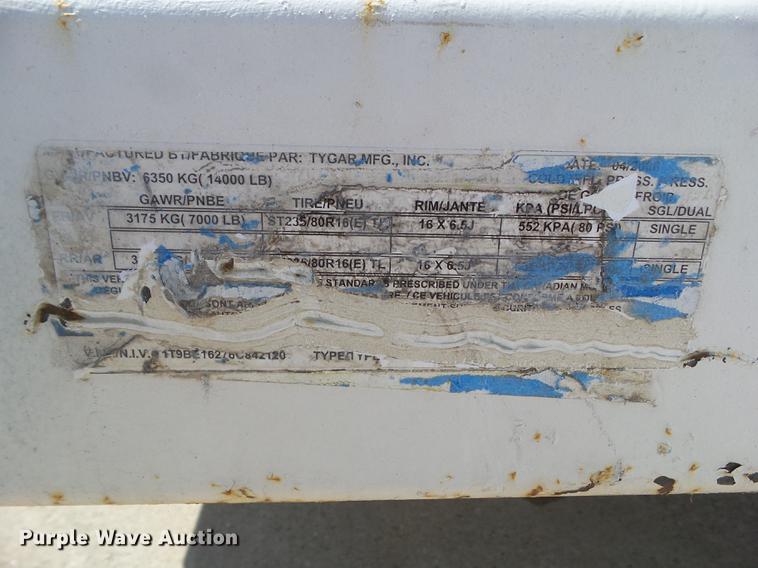 image for item EM9149 2010 Tygar utility trailer with mortar mixer