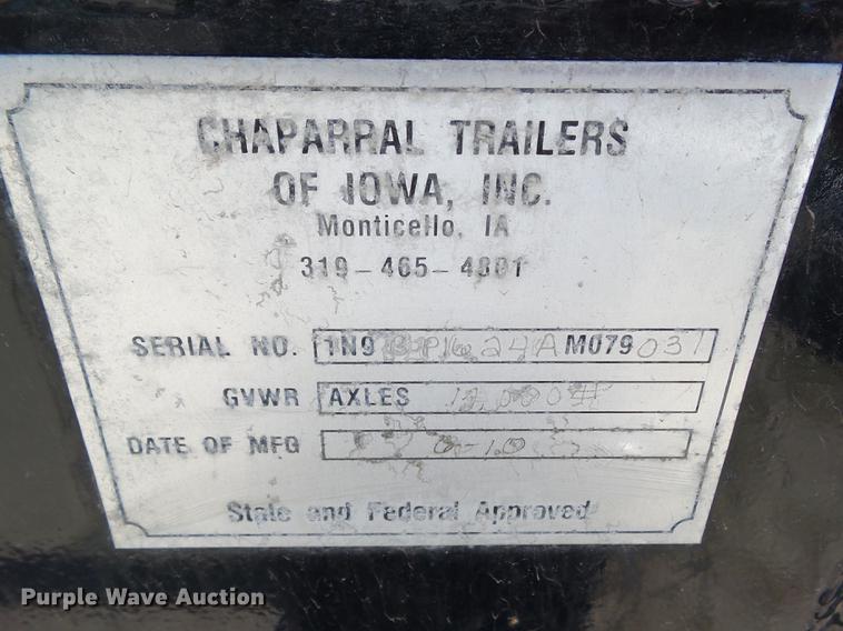 image for item EM9151 2010 Chaparral dump trailer